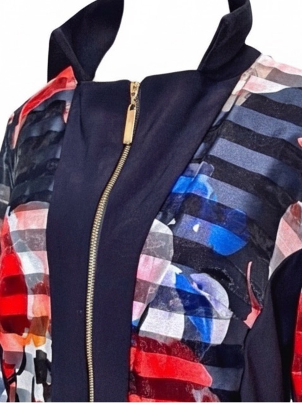 Frank Lyman Design Art-Print Jacket | Women’s Size 6 | Statement Abstract Print - Picture 9 of 11